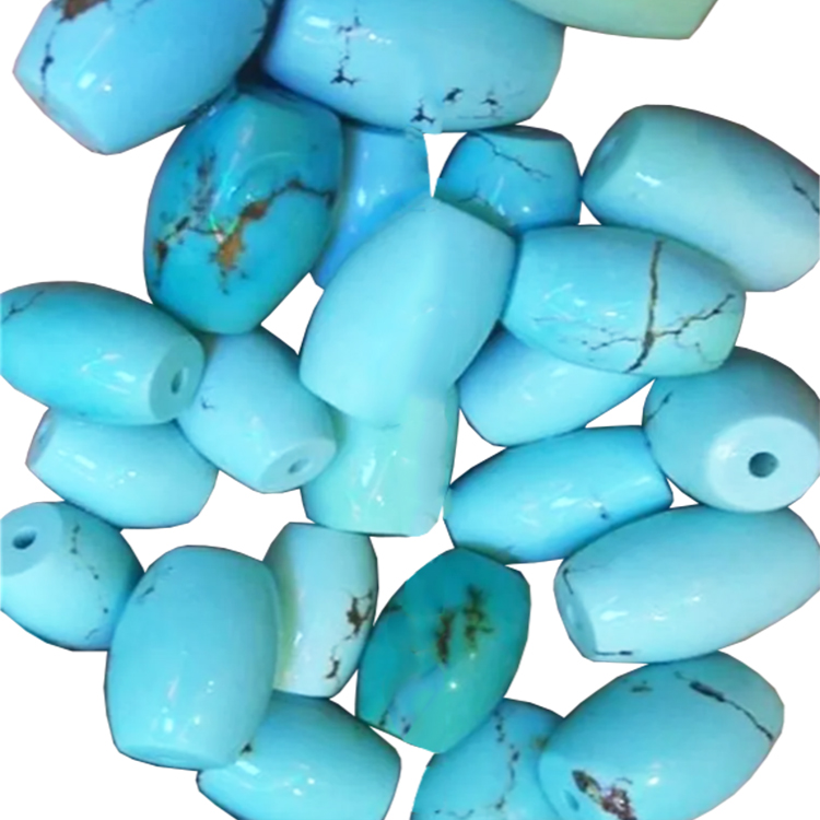 Originally turquoise Qhov Tseeb Kawm Tiav Turquoise Nruas Gemstone Beads 18