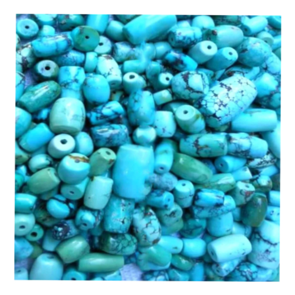 Mavi firuzəyi nağara muncuqları, Teal, Arizona firuzəyi Gemstone muncuqları 18