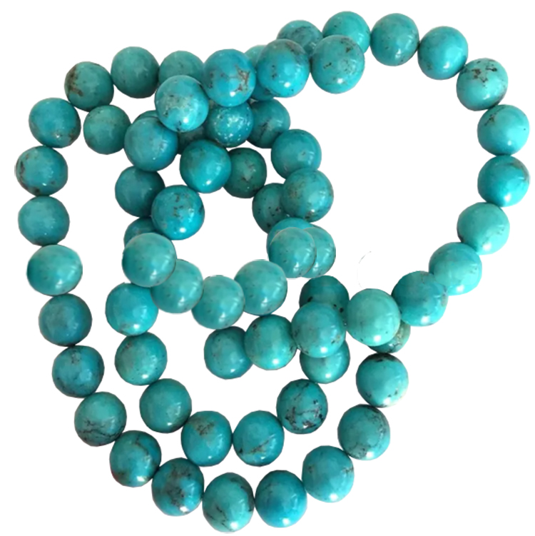Alami Kingman Sky Blue Turquoise Putaran Beads Ukuran Lebih Besar Membuat Grosir 18