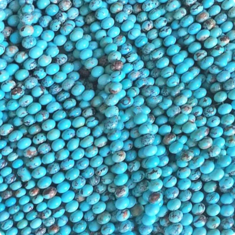Kualitas tinggi 10mm 12mm Putaran Turquoise Gemstone Beads Perhiasan 18
