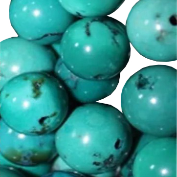 Grosir putaran pirus biru pirus longgar manik-manik batu permata untuk pembuatan perhiasan 18