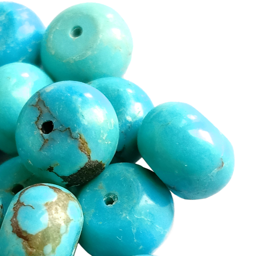 자연적으로 깨끗한 청록색 Rondelle 비즈& 깨끗한 청록색 주판 비즈 18