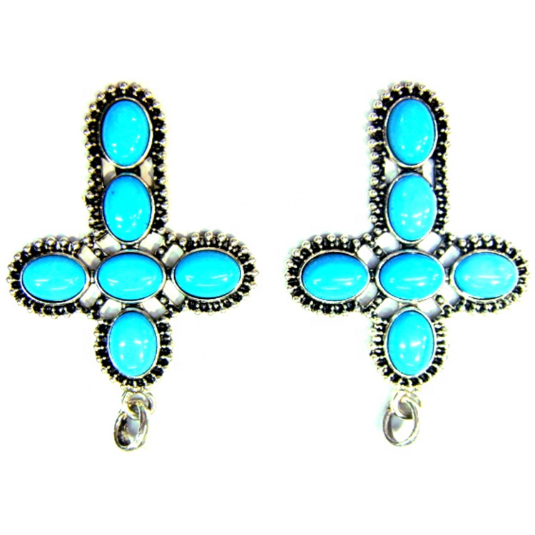 কাস্টম ফিরোজা ক্রস দুল সরবরাহ প্রস্তুতকারক | Zh রত্ন 6