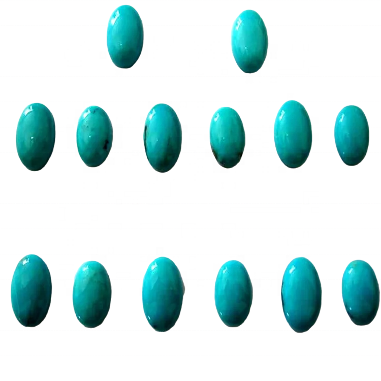 Turquoise Oval Cabochon Gemstone Flat Back Natural Loose Cabochons | Naravna turkizna | 12x16mm ovalne kabine 7