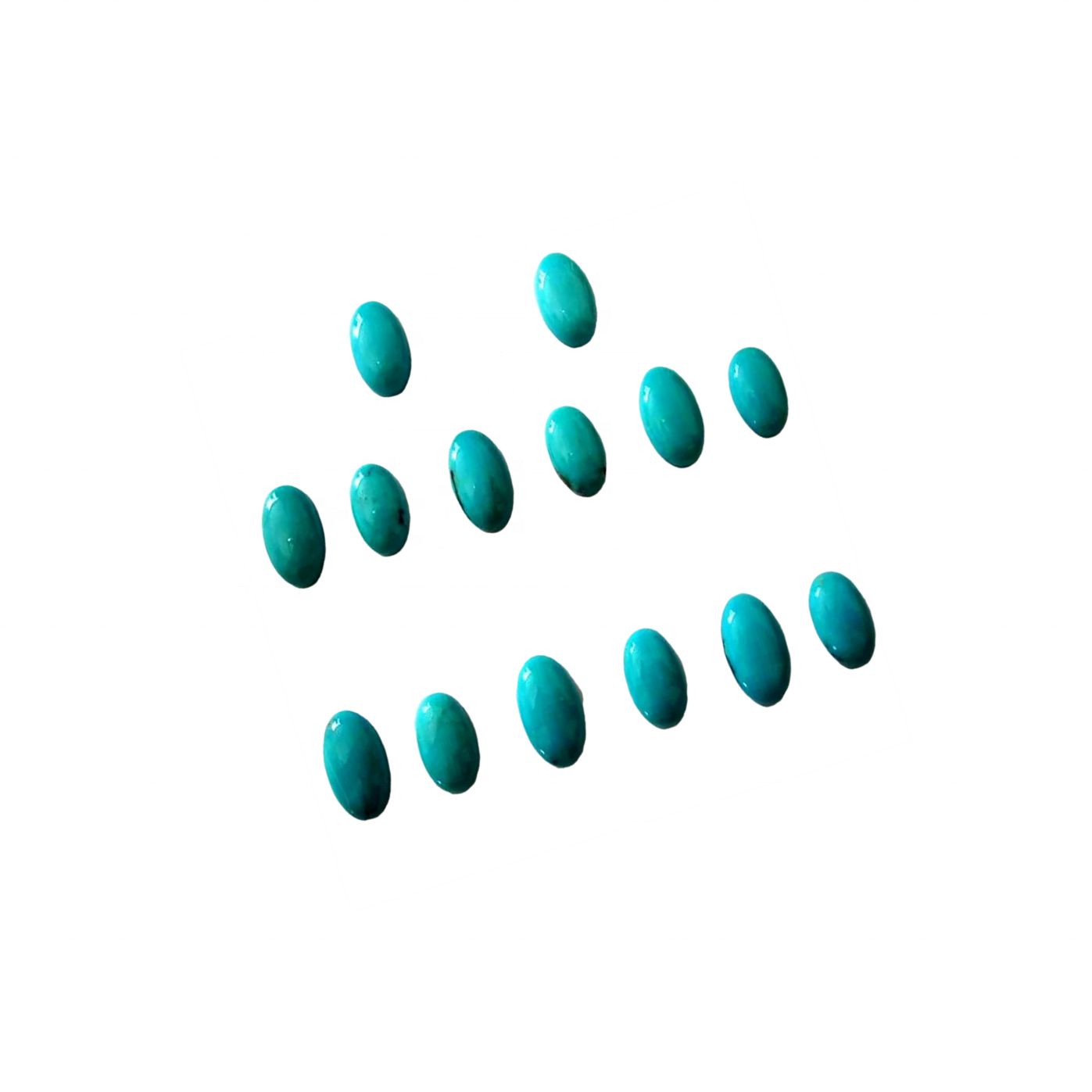 Turquoise Oval Cabochon Gemstone Flat Back Natural Loose Cabochons | Naravna turkizna | 12x16mm ovalne kabine 9