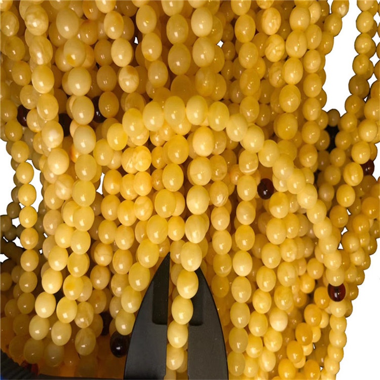 String Natural Amber Beeswax Round Beads Gemstone Popular nga Beads House Alahas 11