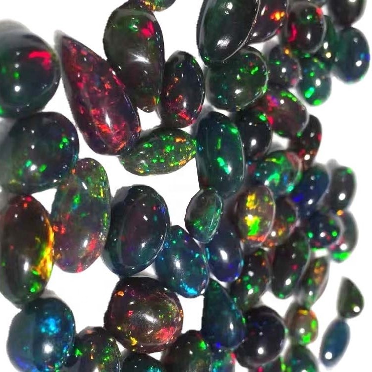 Campuran Ireng Olahraga Alam Cabochon Gemstones 9