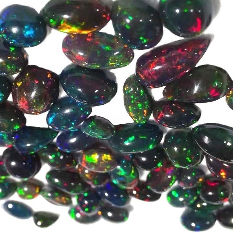 Campuran Ireng Olahraga Alam Cabochon Gemstones 11
