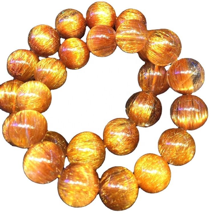 Braccialetto del quarzo del prezioso naturale del prezioso rotondo di 12mm 14mm 7