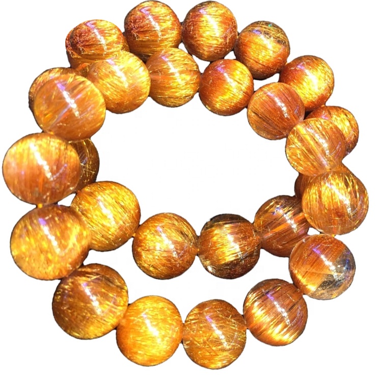 Braccialetto del quarzo del prezioso naturale del prezioso rotondo di 12mm 14mm 9