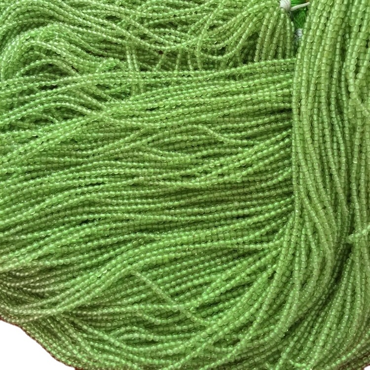 1.8mm 2mm 2.25mm 2.5mm 2.75mm Natuurlike edelsteen Chrysolite Olivine Round Beads Maak groothandel 11