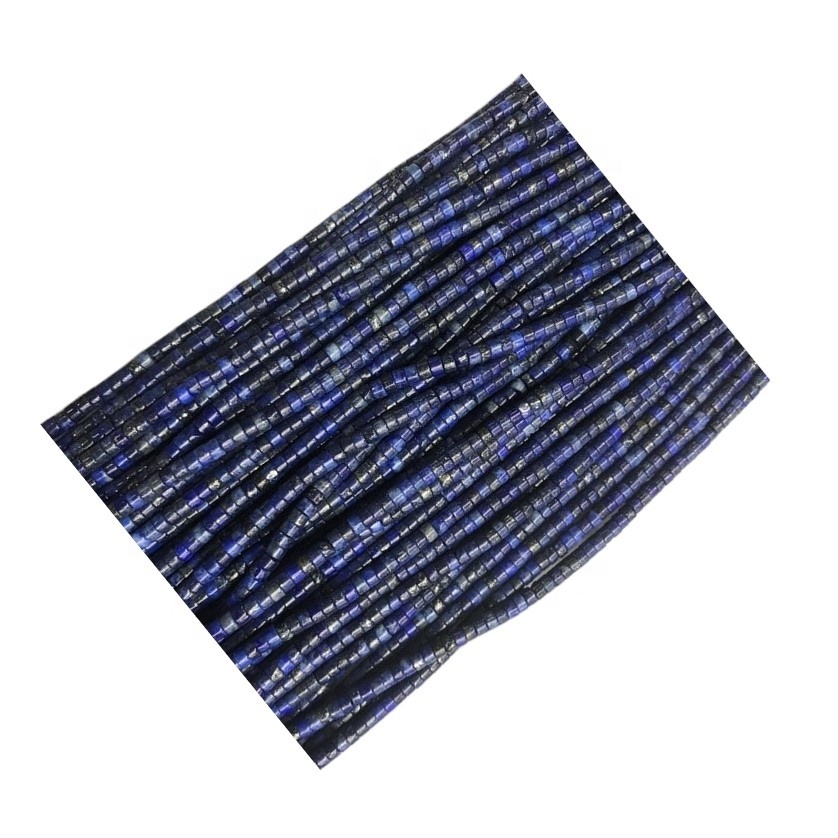 lapis lazuli 3mm 3mm - អង្កាំ gemstone ពណ៌ខៀវភ្លឺរលោង 4 មម 7