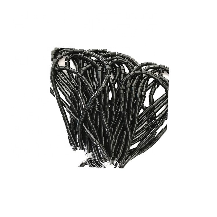 Los clientes de 7x7x2.5mm ordenan la ágata negra Heishi joyas de joyería al por mayor 9
