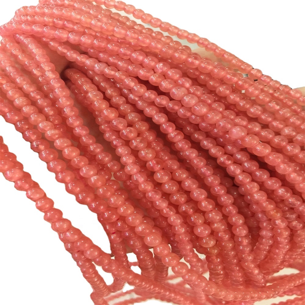 Rodocrosita natural redondo 16mm perlas hebras para la fabricación de joyas 9