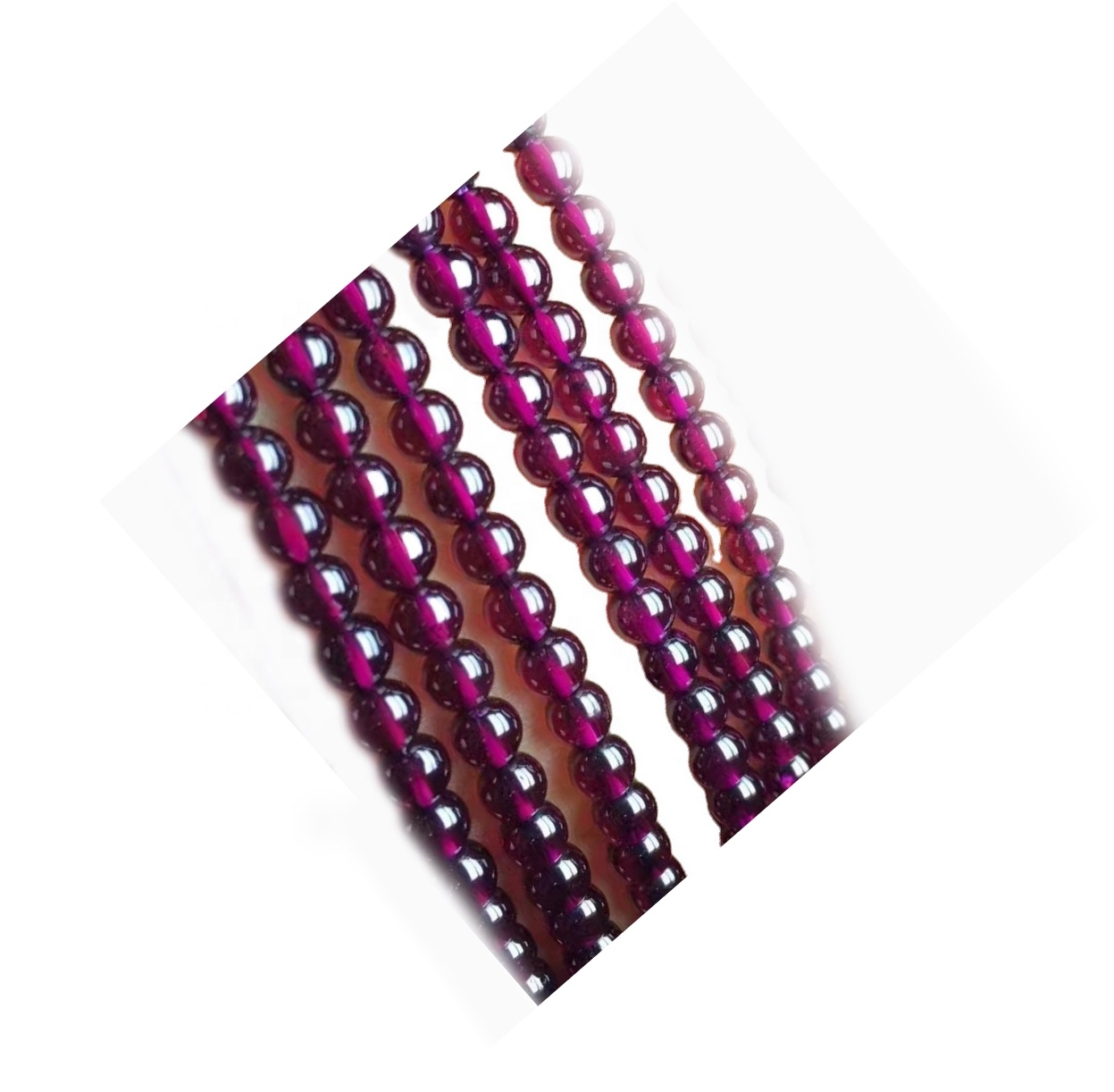 2 mm a 9 mm Agujero grande Venta caliente Redonda Garnet Piedra de piedras preciosas sueltas aproximadas 16 pulgadas 33