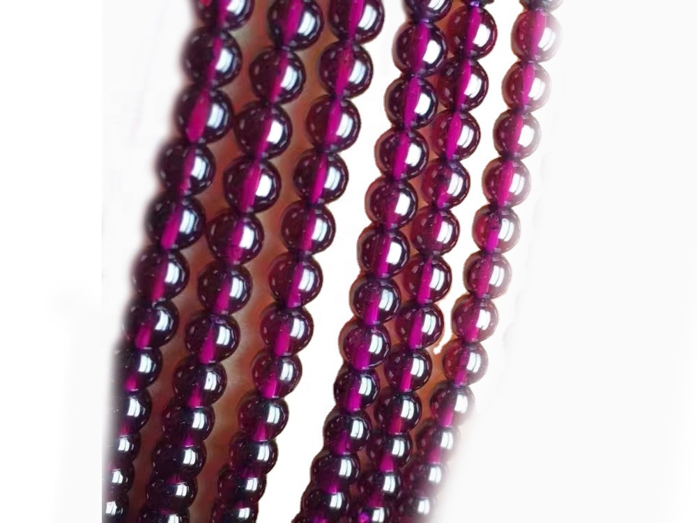 2 mm a 9 mm Agujero grande Venta caliente Redonda Garnet Piedra de piedras preciosas sueltas aproximadas 16 pulgadas 35