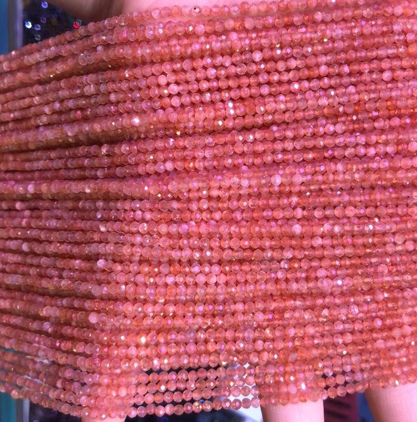 2 ملی میٹر 3 ملی میٹر 4 ملی میٹر 3A مائیکرو faceted راؤنڈ روبی Gemstone موتیوں کی مالا معیار کی مدد سے روبی Gemstone ڈھیلے موتیوں کی مالا 8