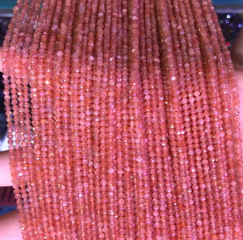 2 ملی میٹر 3 ملی میٹر 4 ملی میٹر 3A مائیکرو faceted راؤنڈ روبی Gemstone موتیوں کی مالا معیار کی مدد سے روبی Gemstone ڈھیلے موتیوں کی مالا 10