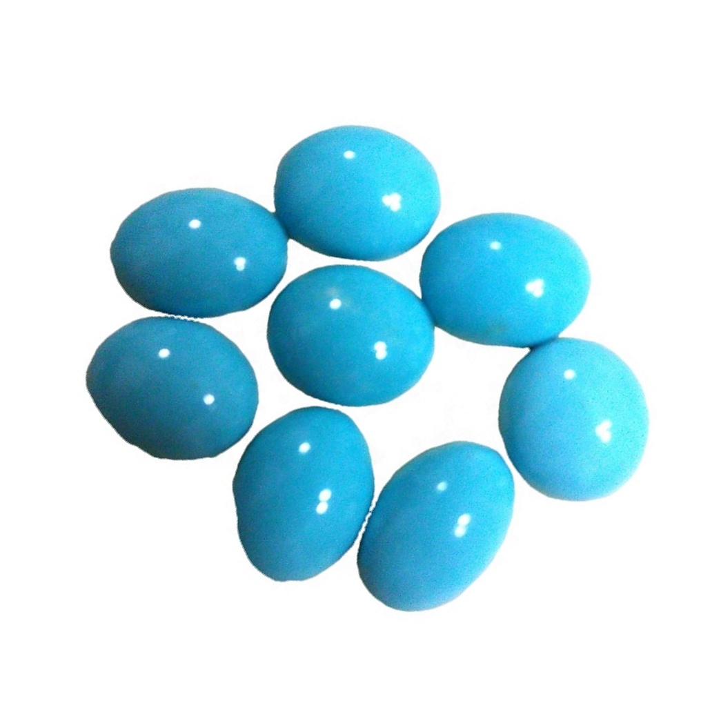 Plavi tirkizni ovalni gemstone Cabochon kalibrirani zeleni prirodni dragi kamen 7