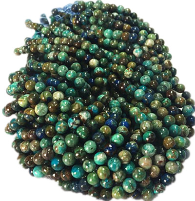 Chrysocolla natural Cuentas de forma redonda de gemstone verde 33
