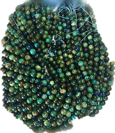 Chrysocolla natural Cuentas de forma redonda de gemstone verde 35