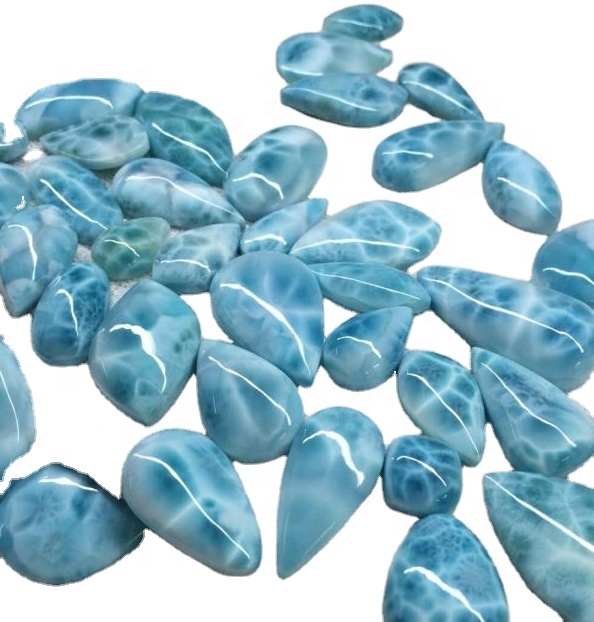 Larimar Cabochon Ħallat Lott / Bejgħ bl-ingrossa Larimar Gemstone / Larimar Stone Manifatturi 9