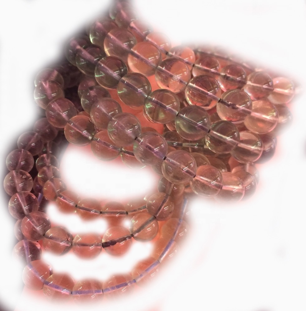 អង្កាំត្បូងហ្វ្លុយអូរីតរលុងធម្មជាតិ 10mm 32