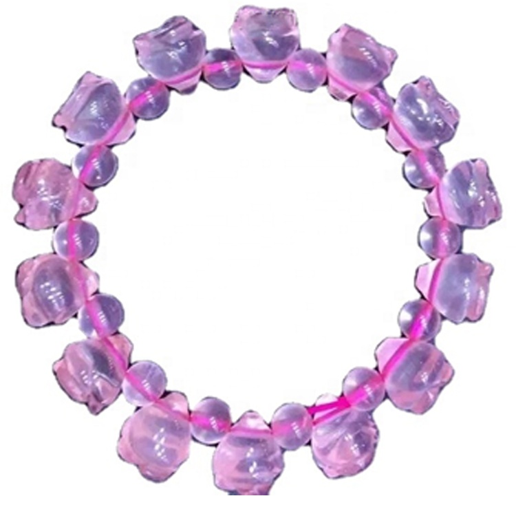 Ladies isongo / isongo ezenziwe ngezifiso / I-Nice Cartedboed Nature Madagascar Rose Quartz Gemstole Isongo 7