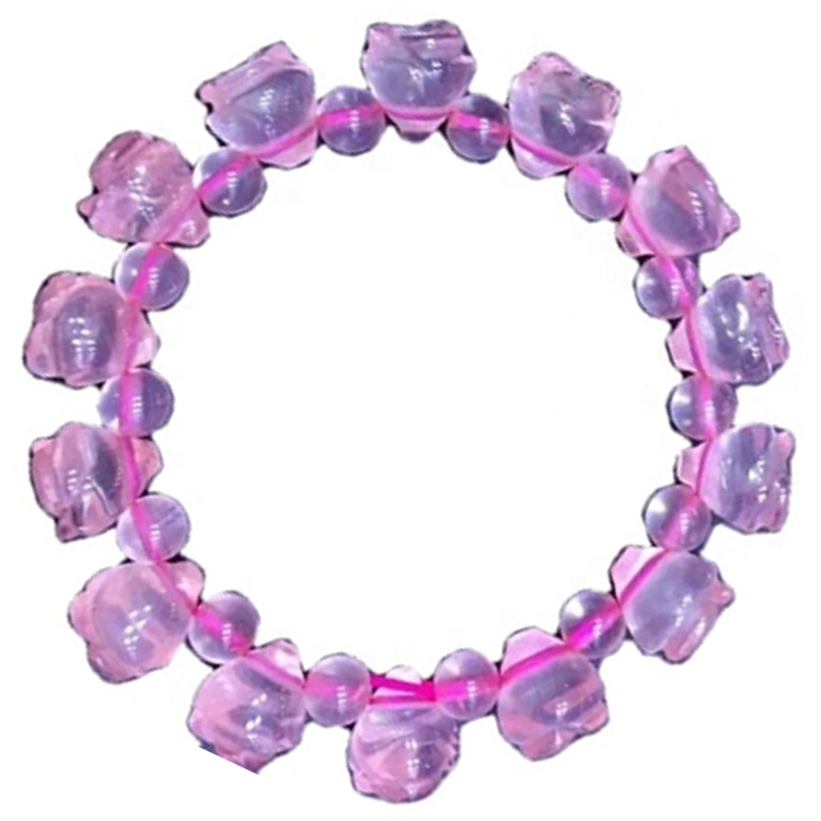Ladies isongo / isongo ezenziwe ngezifiso / I-Nice Cartedboed Nature Madagascar Rose Quartz Gemstole Isongo 9