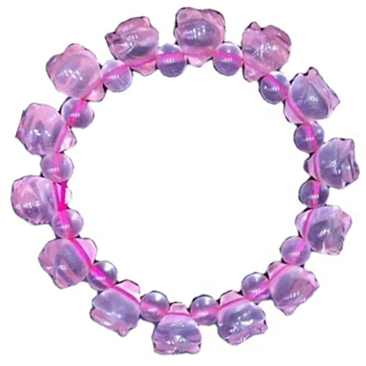 Ladies isongo / isongo ezenziwe ngezifiso / I-Nice Cartedboed Nature Madagascar Rose Quartz Gemstole Isongo 11