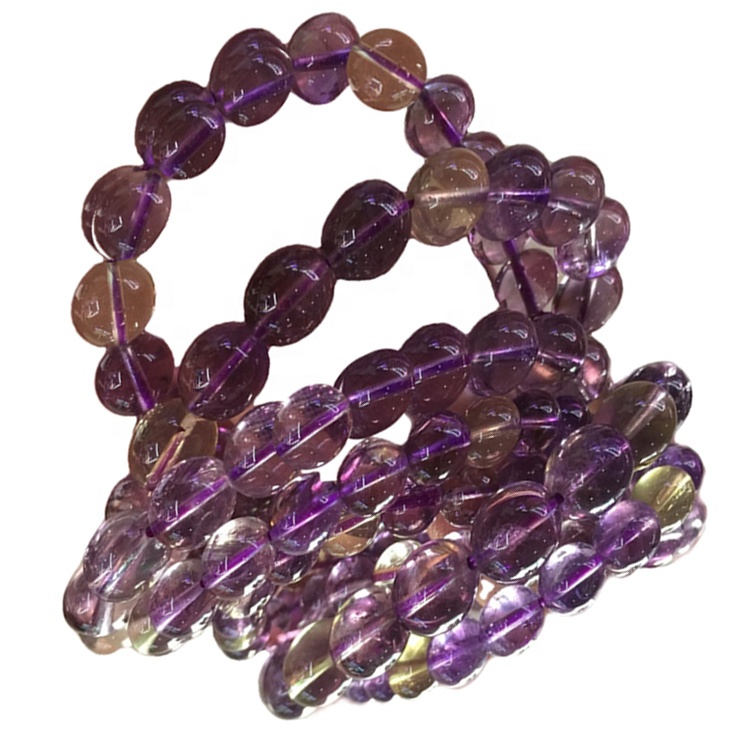 Bracciale per perline rotonde Ametrine naturalmente / braccialetto personalizzabile 11