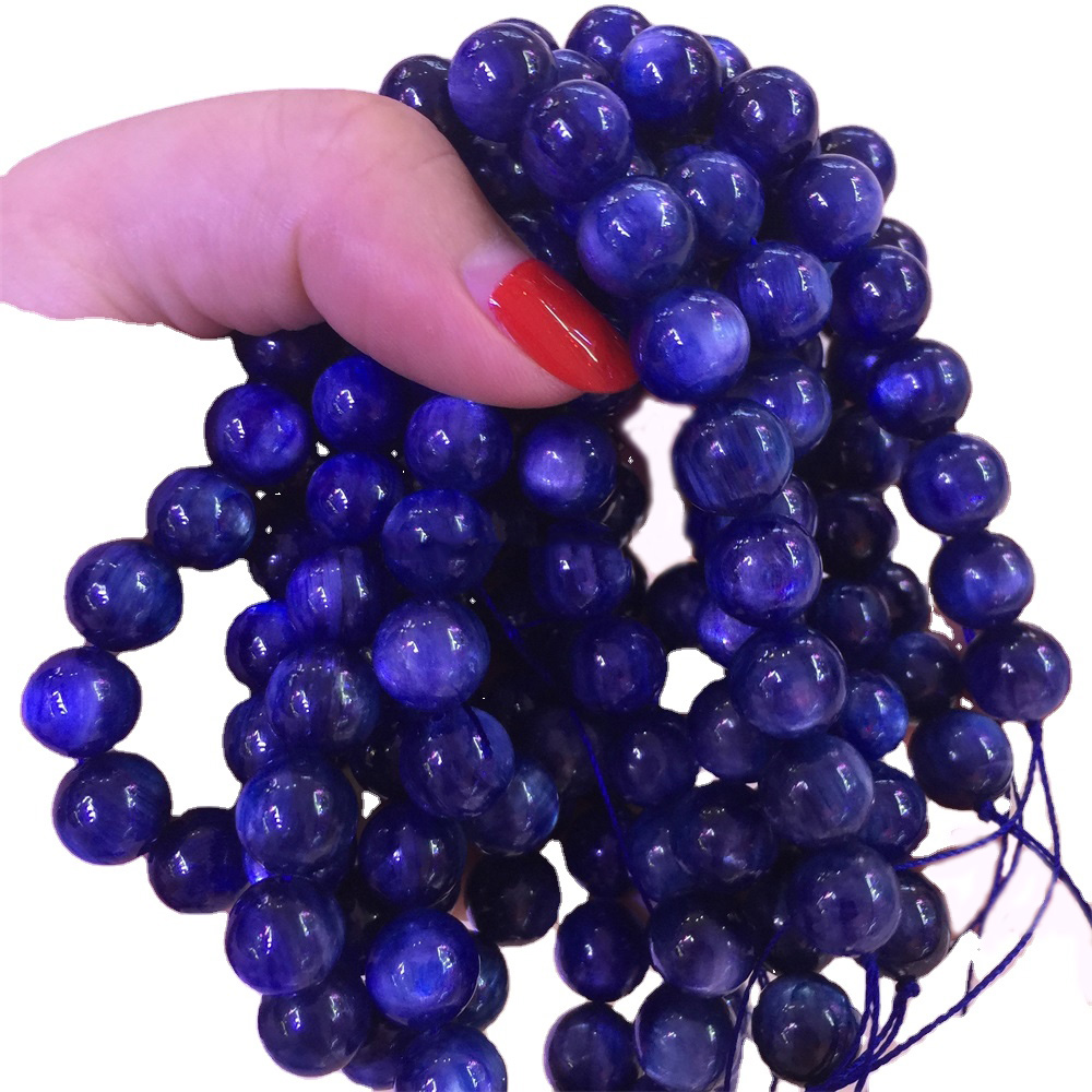 Gemstone naturale Kyanite Premium Grado AAA Gemstone 16mm Bracciale Bracciale 7