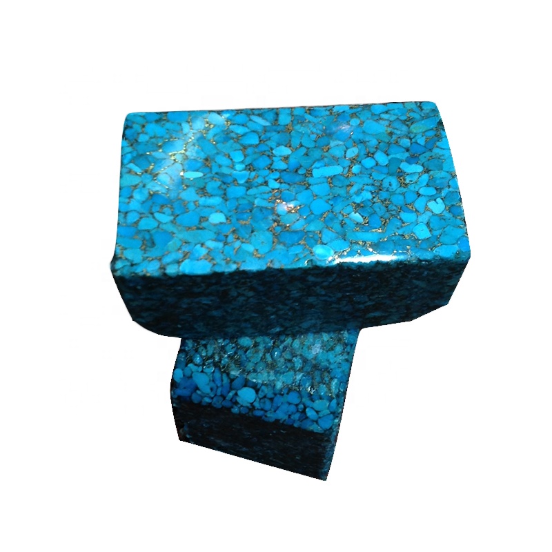 America Mohave Ngọc lam tự nhiên Block Dark Blue Turquoise Đá quý Làm sỉ 9