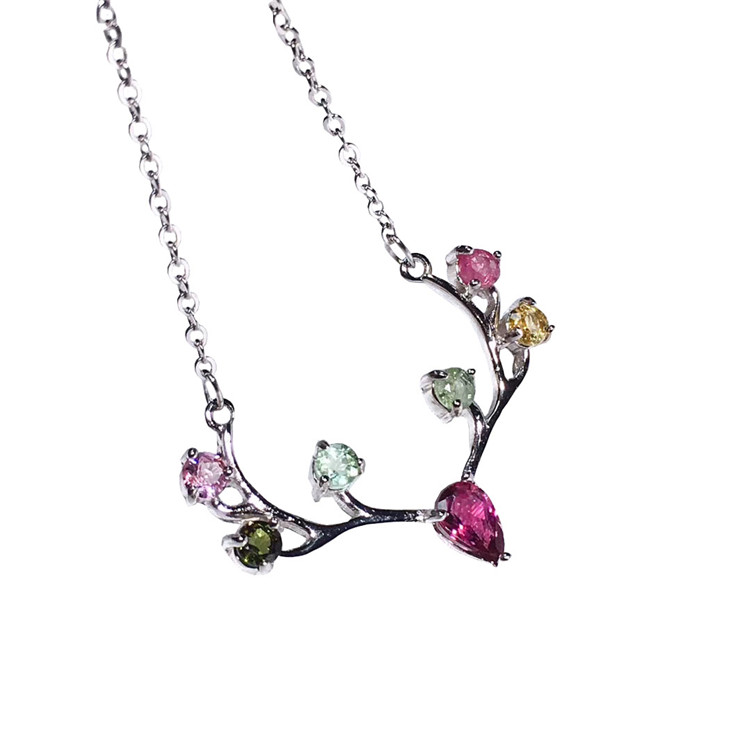 ខ្សែសត្វក្តាន់ឌីហ្កីរចនាខ្សែសំបកប៉ោលធម្មជាតិ Tounant Teanmality The Welentle គ្រឿងអលង្ការម៉ូដ Gemstone ប្រាក់ 925 គ្រឿង 9