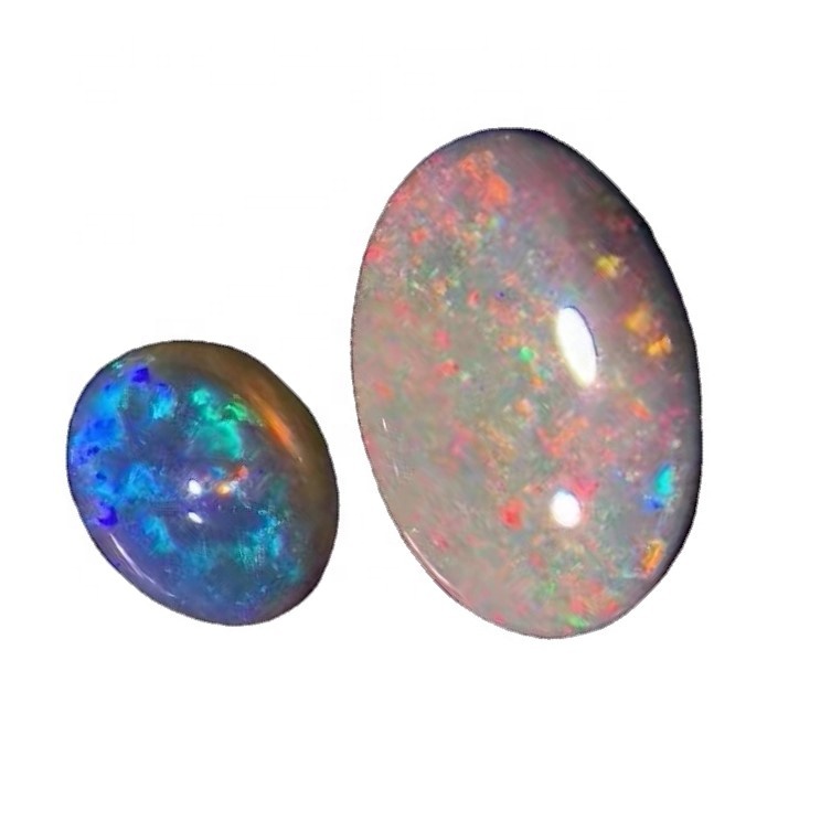 Ethiopia Opal Oval Cabochon / Australian Black Opal 7