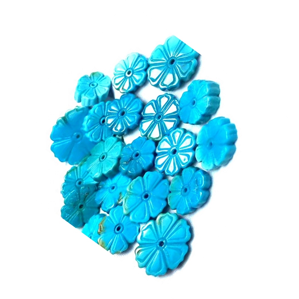 منفرد فيروزي ڪارٽون گلن جو گلن وارو گلن وارو ٺهيل پٿر هٿن جو ڪارروائي فيروز گور لاء 9