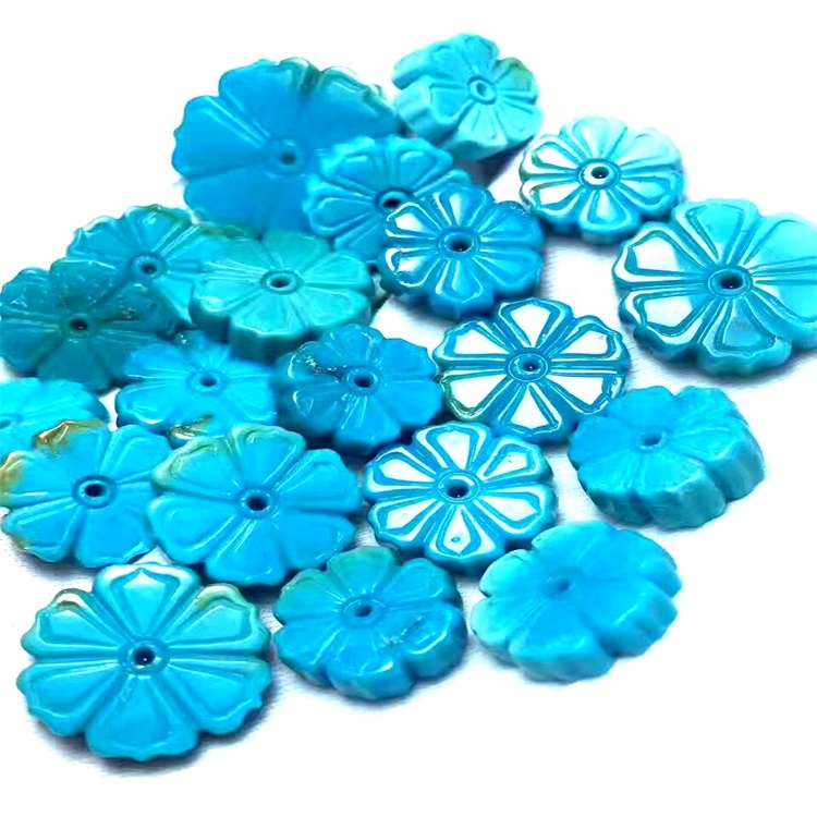 منفرد فيروزي ڪارٽون گلن جو گلن وارو گلن وارو ٺهيل پٿر هٿن جو ڪارروائي فيروز گور لاء 11