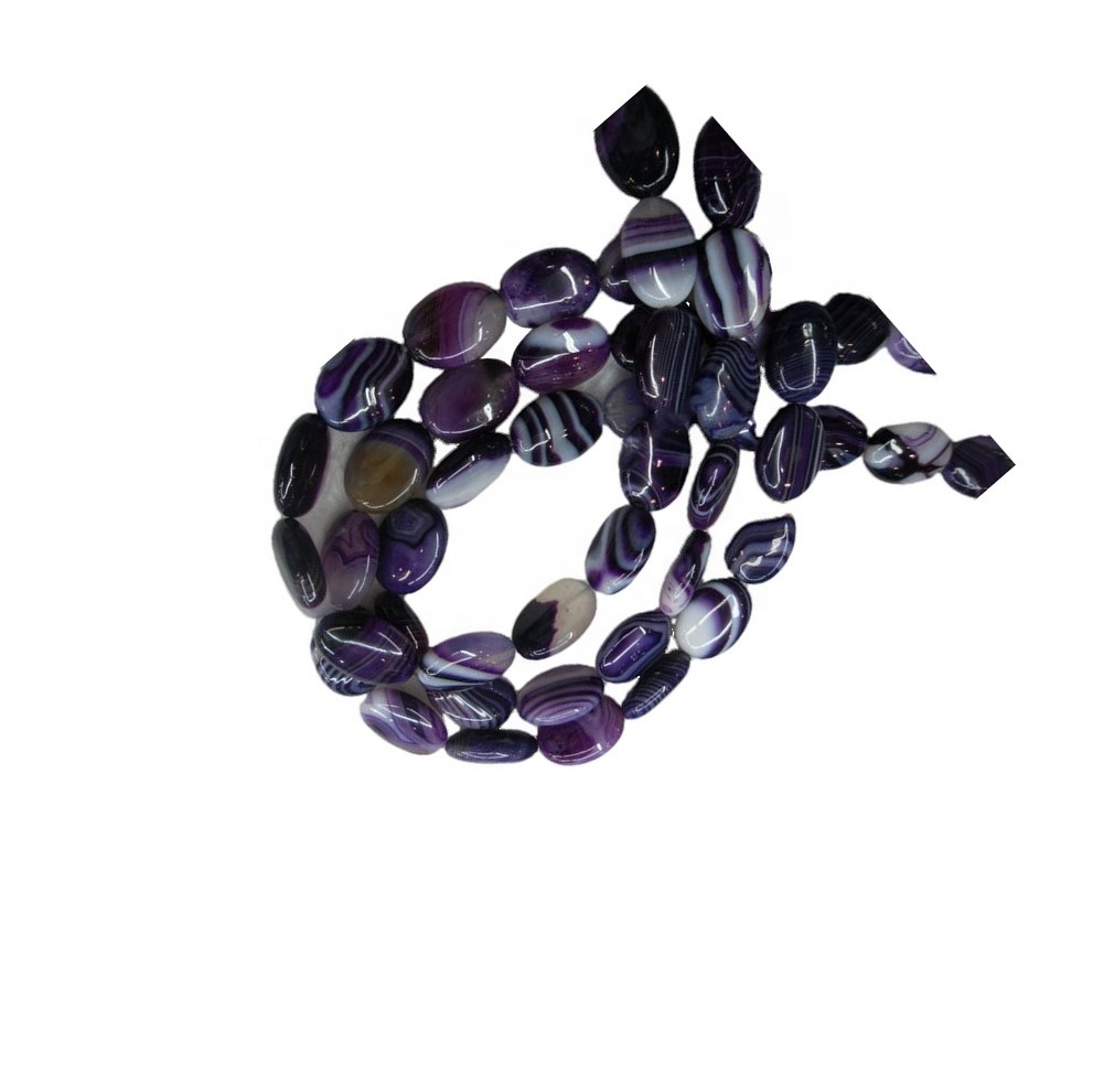 Naturlig smaragdskuren form och agatmaterial ädelsten pärla 7