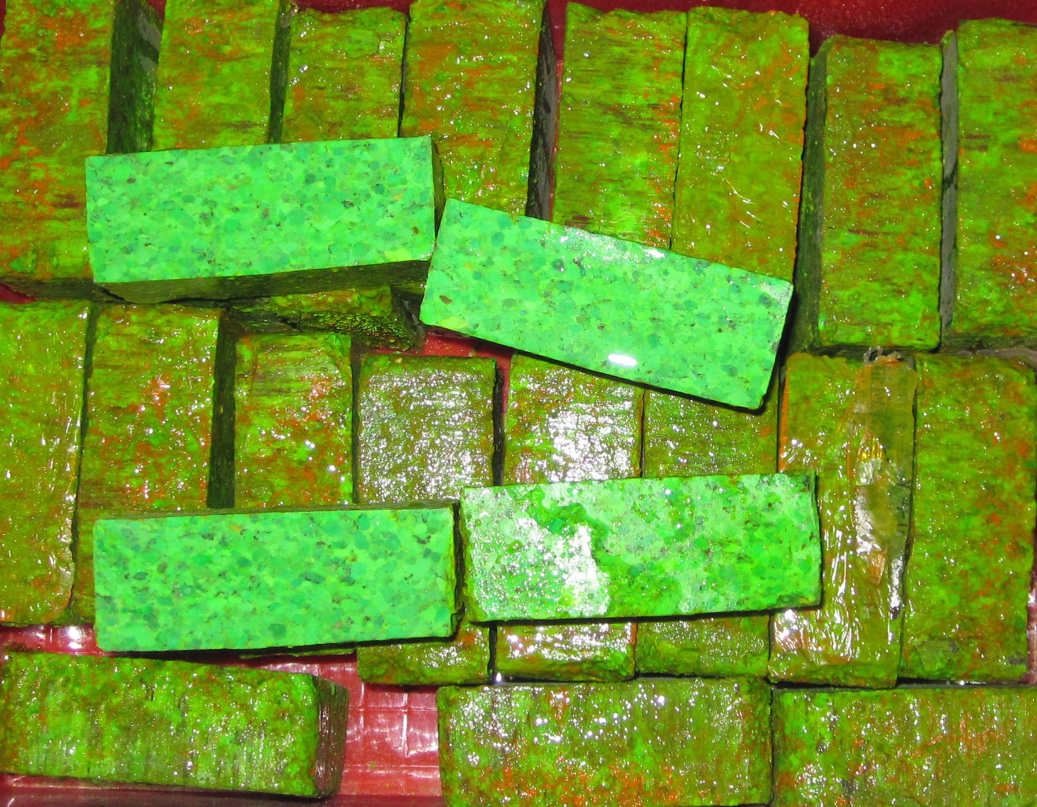 Mohave Apple Green Stuffory Stuffory Sticks m kayan ga Gemstone kayan adon ado 11
