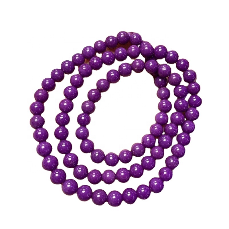 Natural Phosphosiderite 6mm 8mm Bentuk Bentuk Manik-manik Smooth Gemstone Strings 9