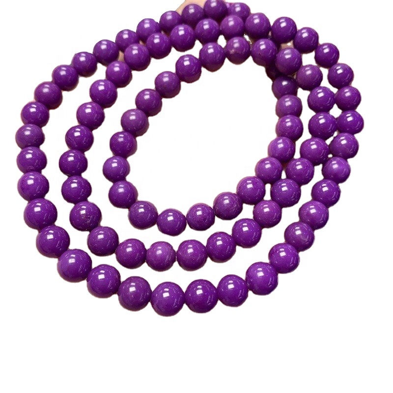 Natural Phosphosiderite 6mm 8mm Bentuk Bentuk Manik-manik Smooth Gemstone Strings 7