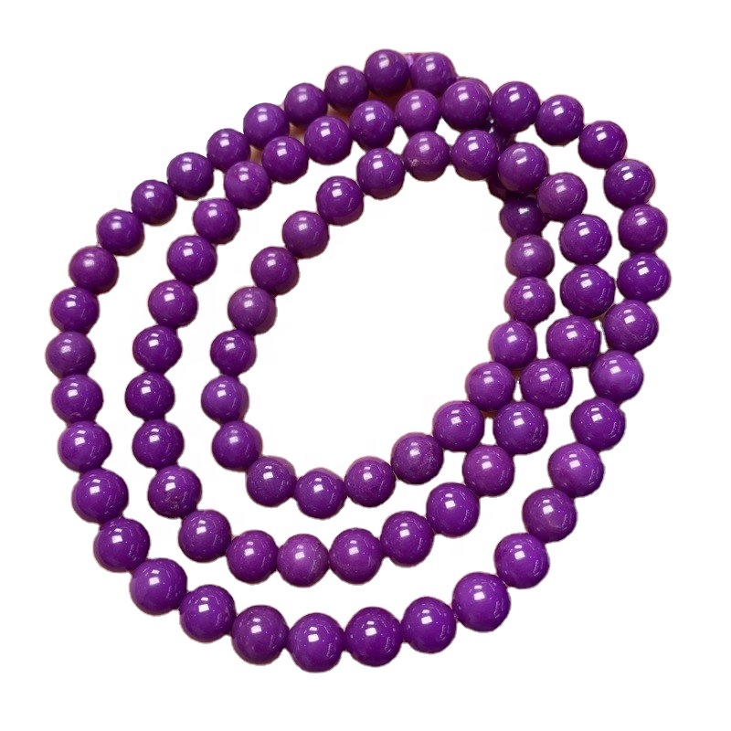 Natural Phosphosiderite 6mm 8mm Bentuk Bentuk Manik-manik Smooth Gemstone Strings 11