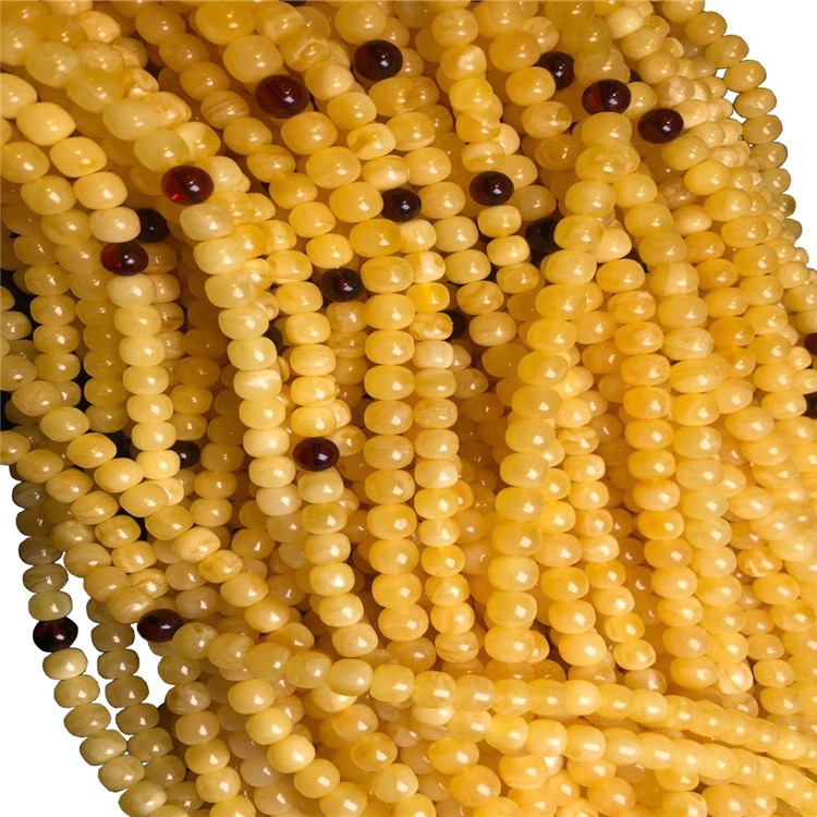 Cuerda de mano amarillo natural amarillo abejas cera de cera natural de piedras preciosas de ámbar para unisex 11