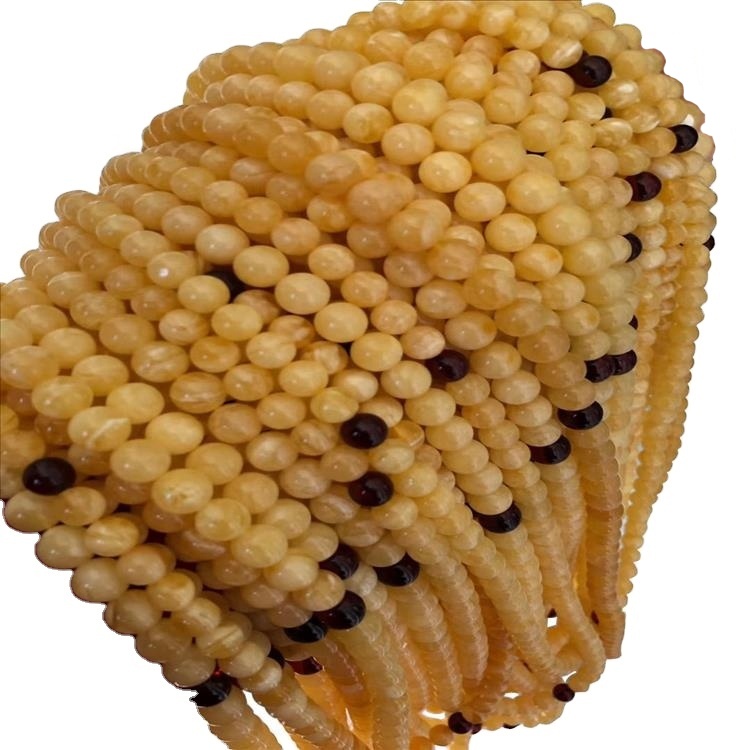Venta al por mayor de alta calidad natural y amarillo ámbar báltico báltico beeswax gemstone 7