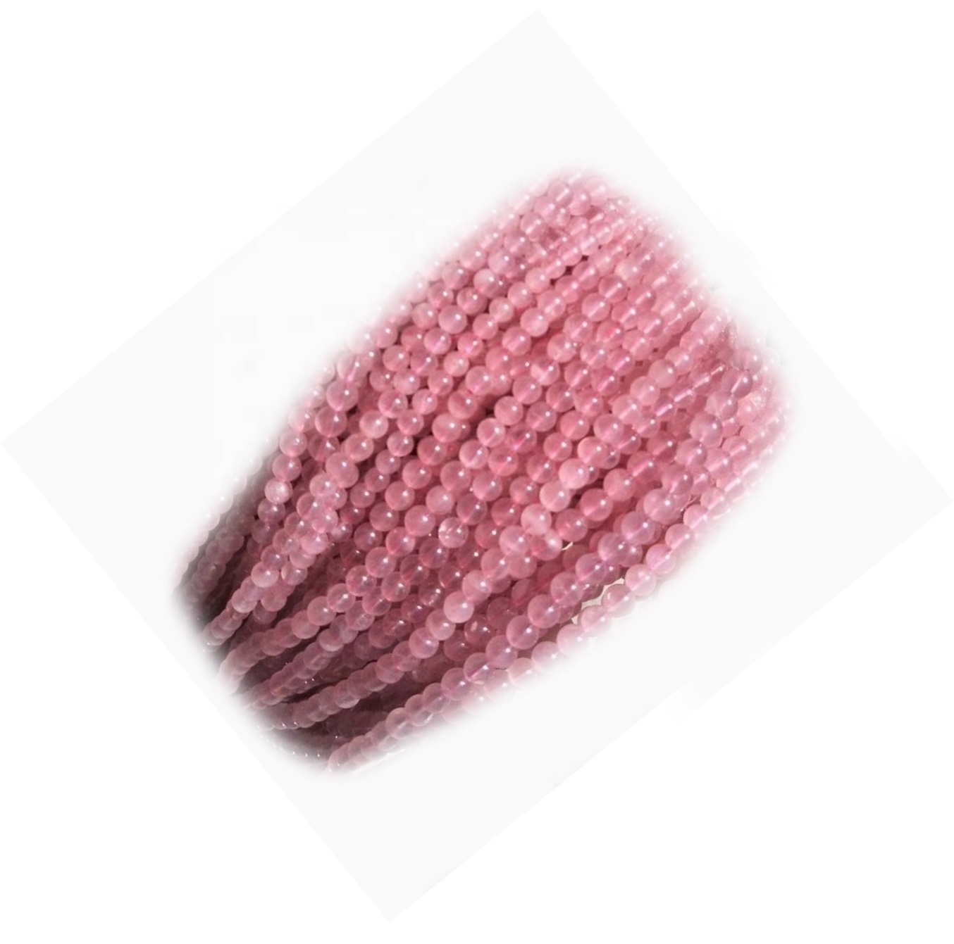 Дешевий рожевий оптовий дорогоцінний камінь Rose Quartz Beads круглий натуральний троянда кварцова бісер з трояндами природний 9