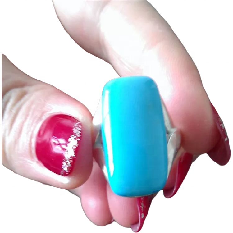 स्लीपिंग ब्यूटी फ़िरोज़ा रत्न रिंग्स कैबोकॉन स्टोन बोहो ईयरिंग 925-एंटीक सिल्वर रिंग वेडिंग रिंग गिफ्ट 7