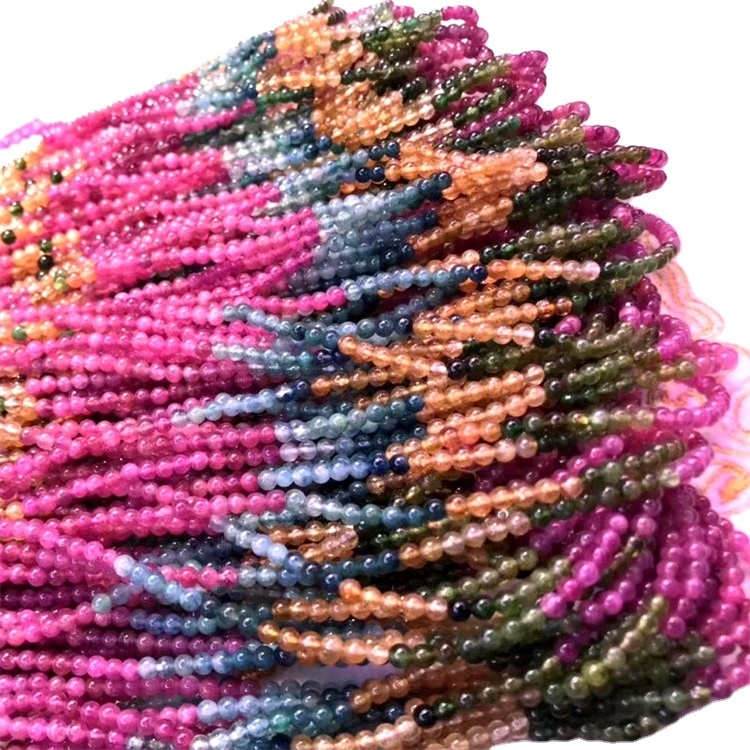 Tourmaline Rubellite mushonga weruvara bheji beads Apyrite Shiny Bule Ruvara Bangle Zvishongo 9