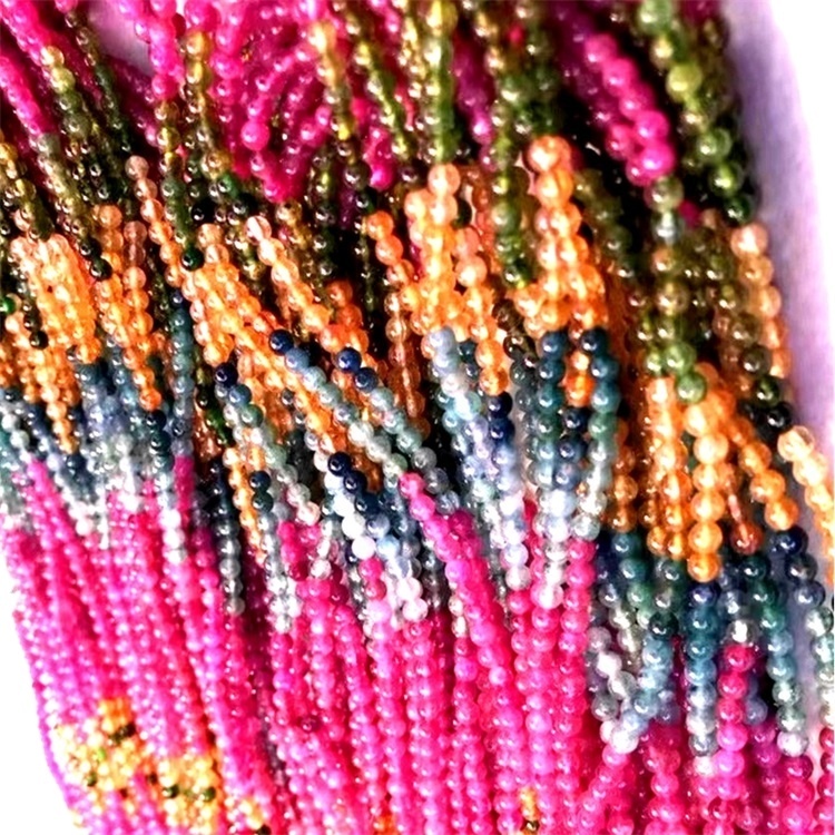 Tourmaline Rubellite mushonga weruvara bheji beads Apyrite Shiny Bule Ruvara Bangle Zvishongo 11