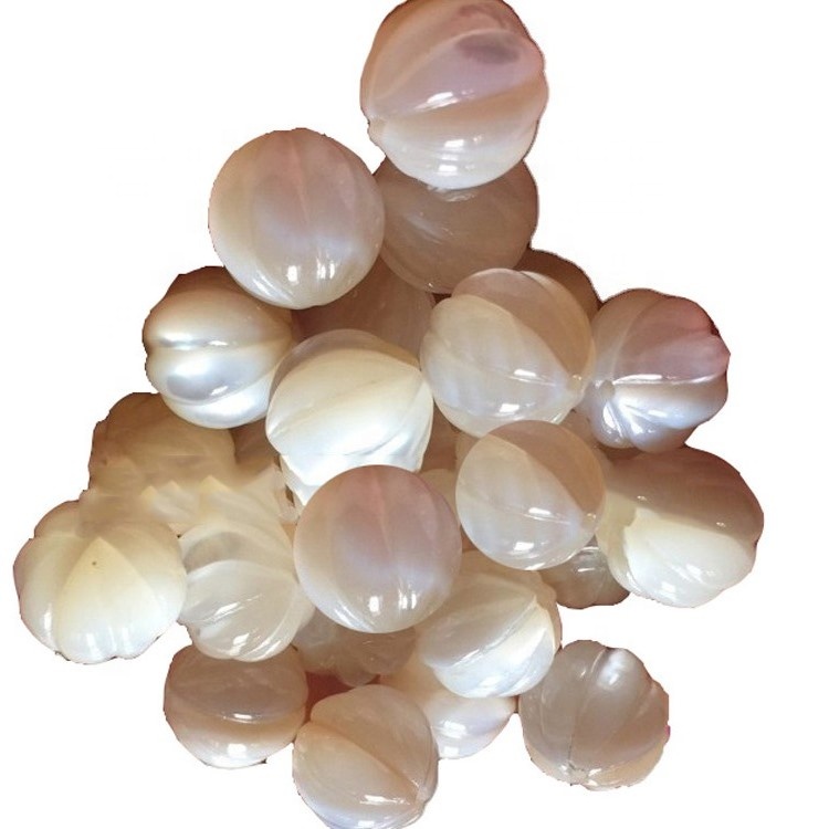 Natuerlike wite mem fan Pearl Shell Carved Beads 11