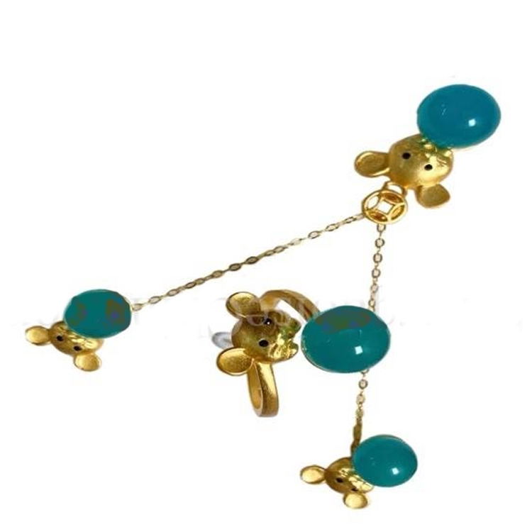 Luksuzni izuzetno set Amazonitet Sparkull Gemstone Specijalni dizajn za djevojke 9